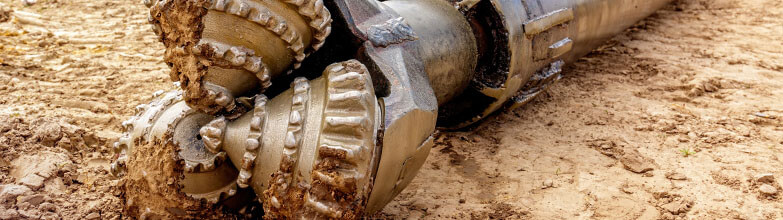 close up of a large oil drill