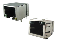 Amphenol Commercial RJE73 Series RJ45s with LEDs