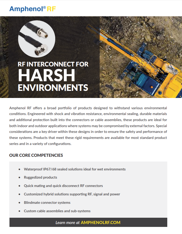 Interconnects for Harsh Environments Flyer