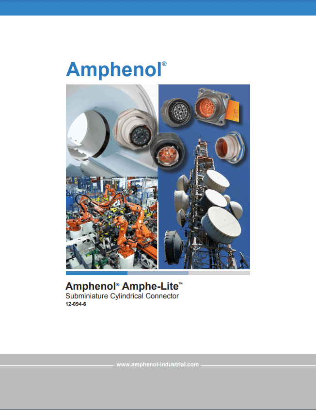 Amphenol Amphe-Lite Subminiature Cylindrical Connectors Datasheet & Specifications