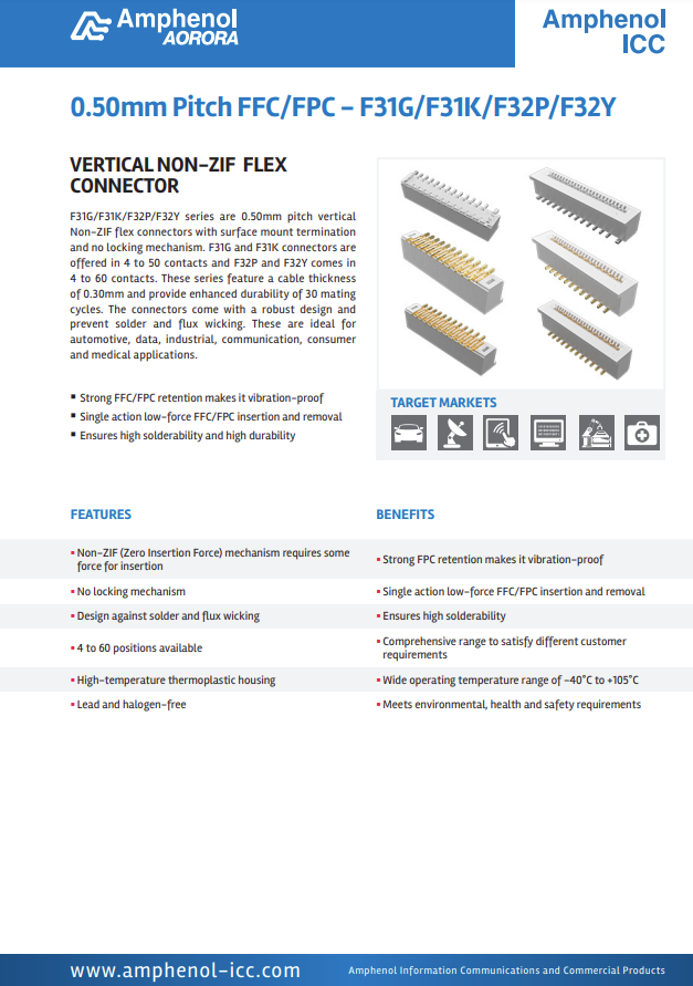 Vertical Non-ZIF flex Connectors Guide