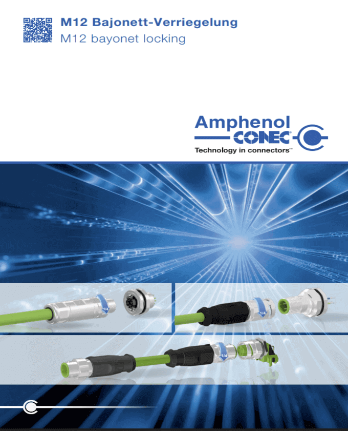 Amphenol CONEC M12 Bayonet Locking Connectors Product Guide Cover