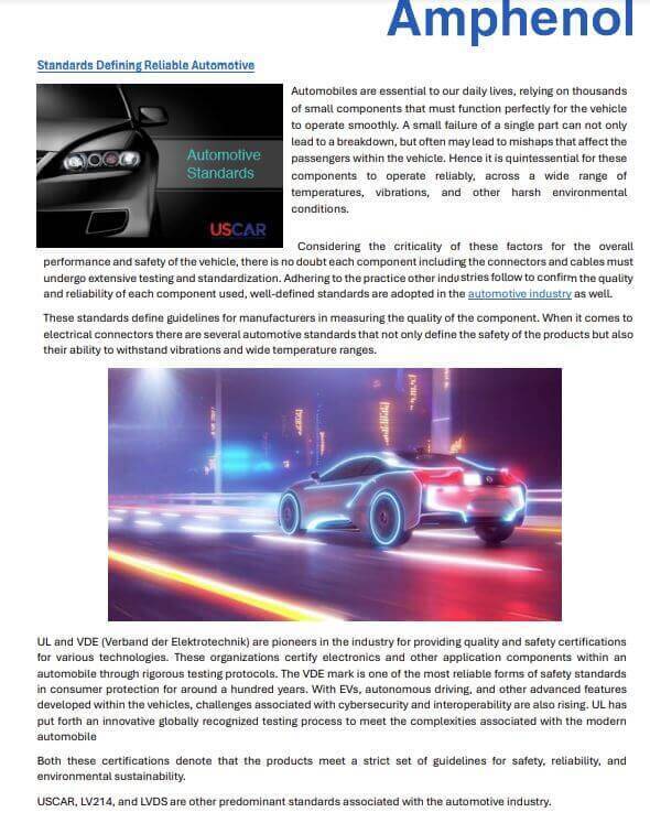 Amphenol CS Automotive Standards PDF cover