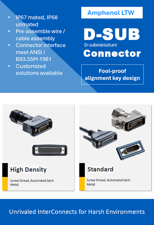 Amphenol LTW D-Subminiature Connectors PDF Cover