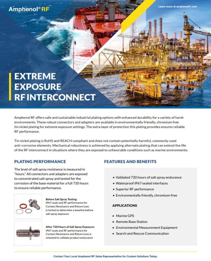 Amphenol RF Extreme Exposure Plating Solutions PDF Cover