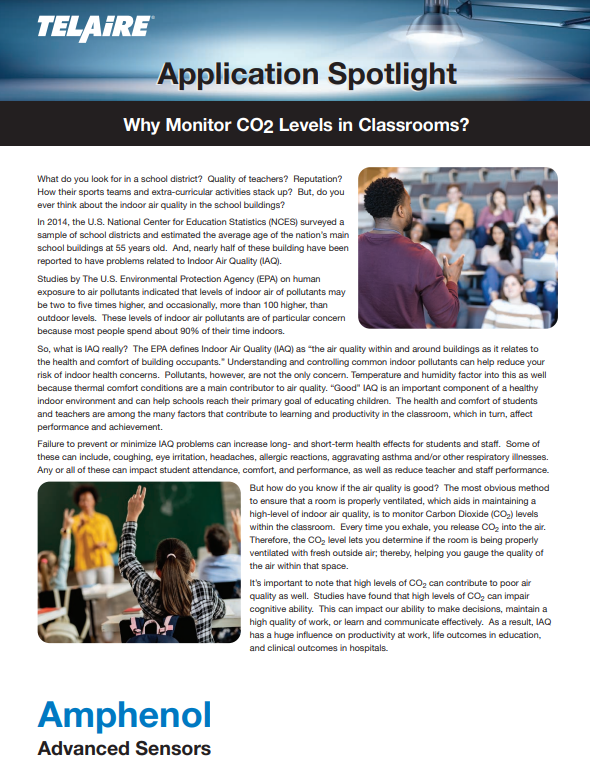 Amphenol Advanced Sensors: CO2 Levels in Classrooms