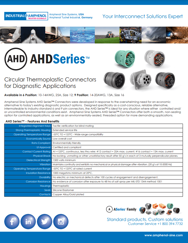 Amphenol Sine AHD Series Arrow Alignment System