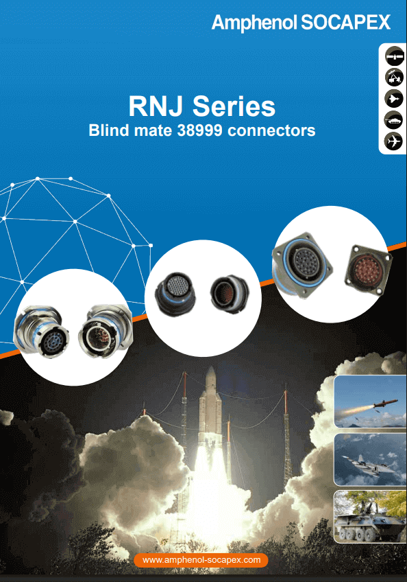 Amphenol SOCAPEX RNJ LP Cylindrical Connectors Catalog Cover