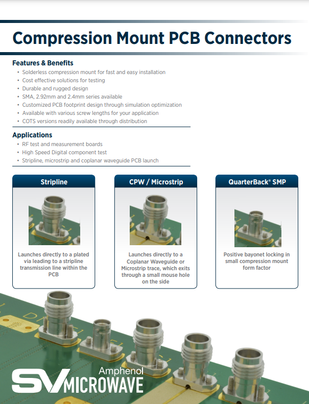 Compression Mount PCB Connectors Brochure