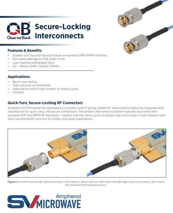 QuarterBack Secure-Locking Interconnects Guide