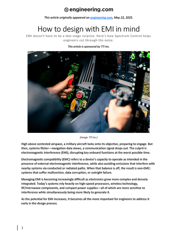 Spectrum Control How To Design With EMI in Mind Cover