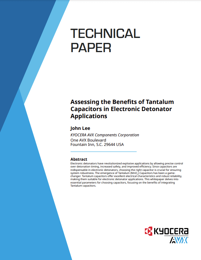 KYOCERA AVX White Paper on the Benefits of Tantalum Capacitors