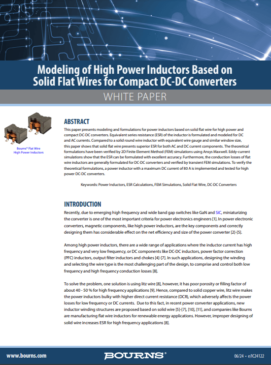Bourns Inductor Modeling Based on Compact Converters White Paper