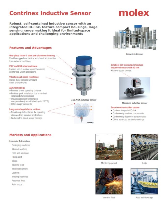 Contrinex Inductive Sensor Supplier Guide Cover
