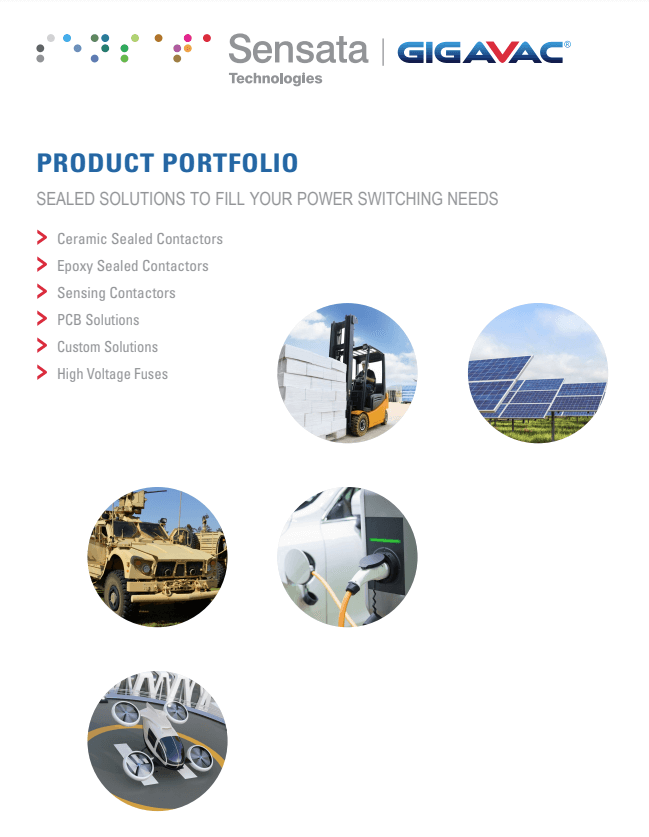 GIGAVAC Power Switching Solutions Portfolio PDF Cover