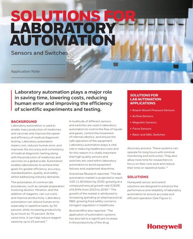 Honeywell Laboratory Automation Solutions Cover