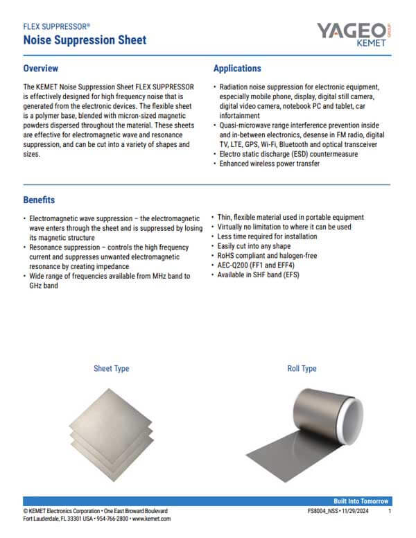 Read KEMET FLEX SUPPRESSOR Datasheet