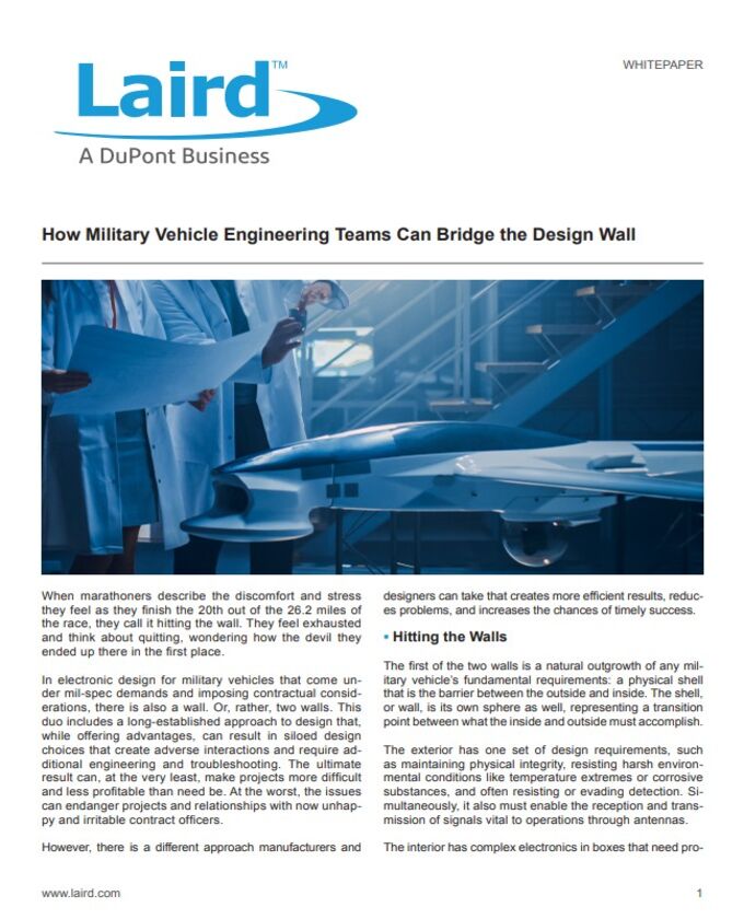 Laird Guide to Bridging Design Walls in Defense Vehicles PDF Cover
