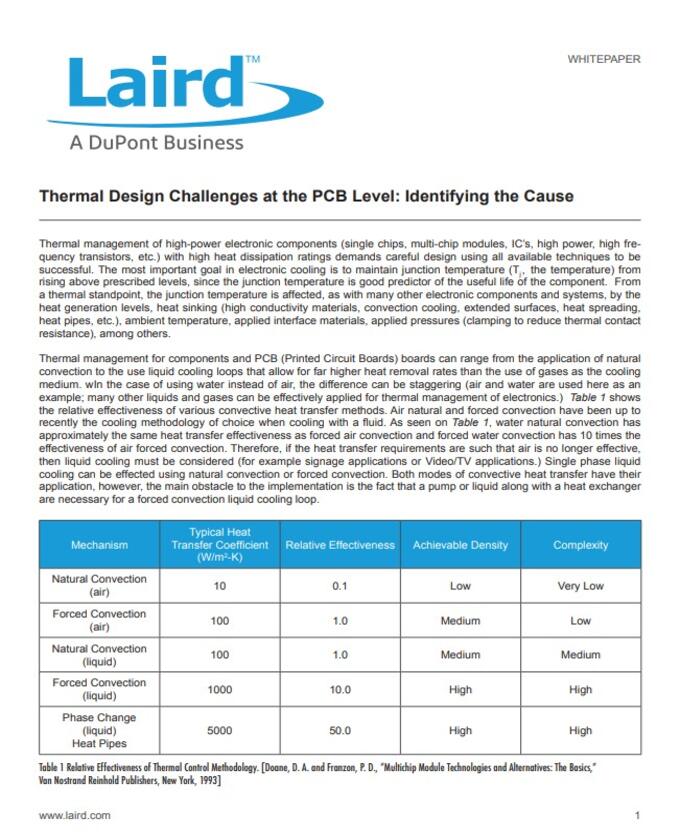 Laird Thermal Design Challenges at the PCB Level PDF Cover
