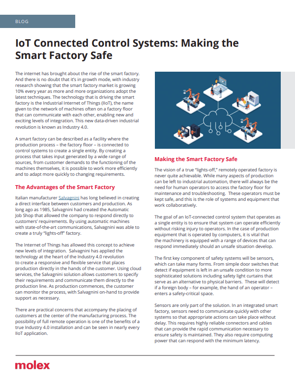 Molex IoT Connected Control System Blog PDF