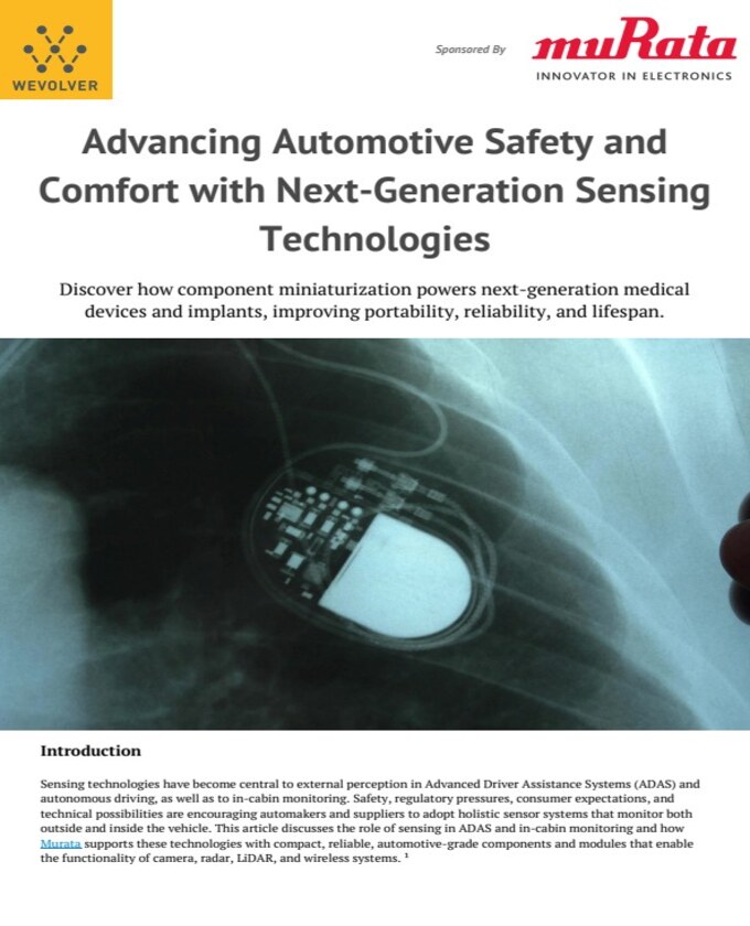 Murata Next-Gen Sensor Solutions for Automotive Safety Guide Cover