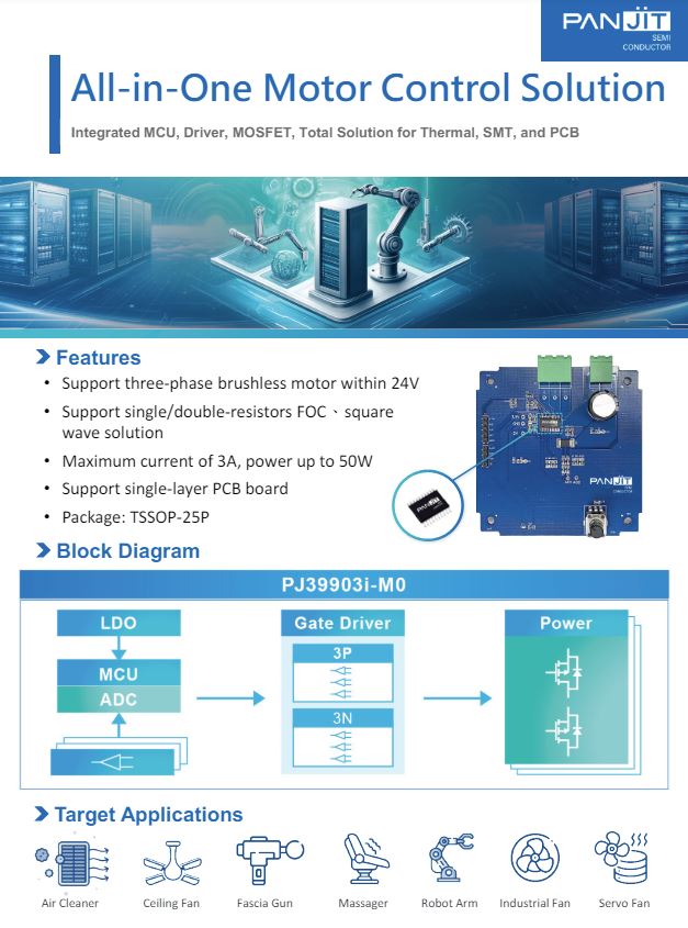 PANJIT Comprehensive Motor Control Solution Flyer Cover