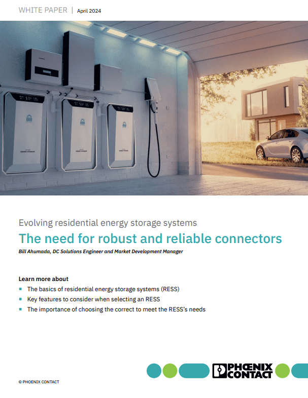 Connectors for Residential Energy Storage System White Paper