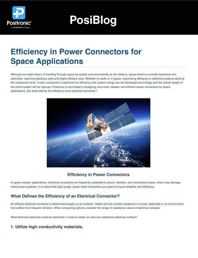 Positronic Efficiency in Power Connectors PDF Cover