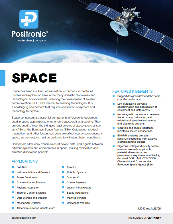 Positronic Space Products Supplier Guide