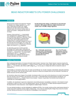 Pulse Electronics Bead Inductor Meets CPU Power Challenges