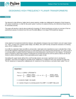 Pulse Electronics High Frequency Planar Transformers