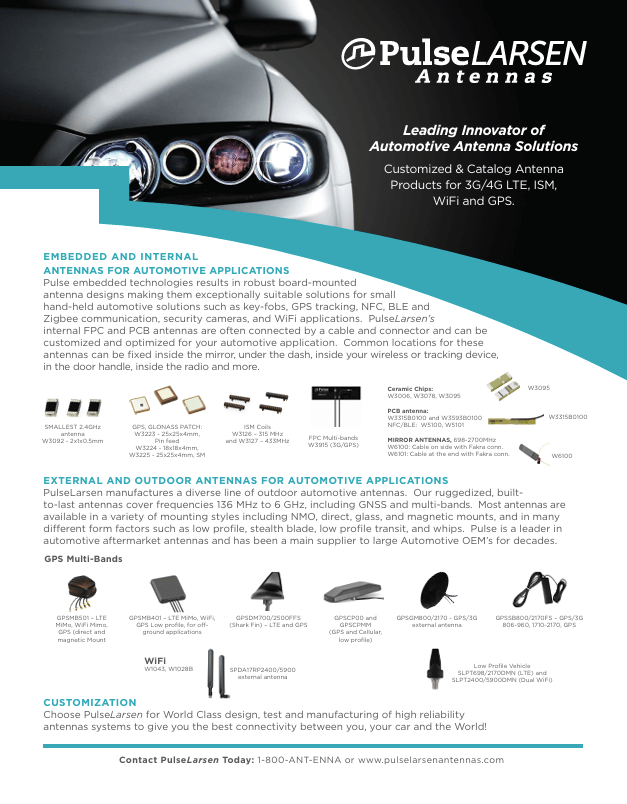 Pulse Larsen Antenna Automotive Solutions