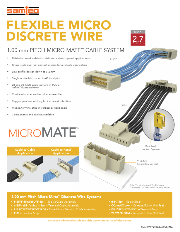 Samtec Flexible Micro Discrete Wiire PDF Cover