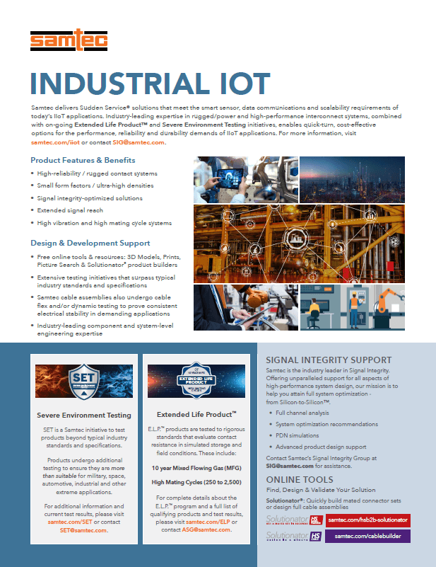 Samtec Industrial IoT Brochure