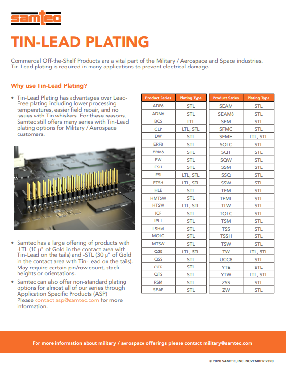  Samtec Tin-Lead Plating PDF Cover