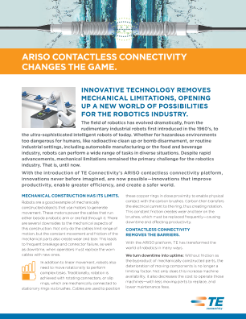 TE Connectivity ARISO - Robotics Industry PDF Thumbnail