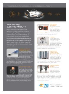 TE Connectivity Infrastructure Technologies Solutions for HEV PDF Thumbnail