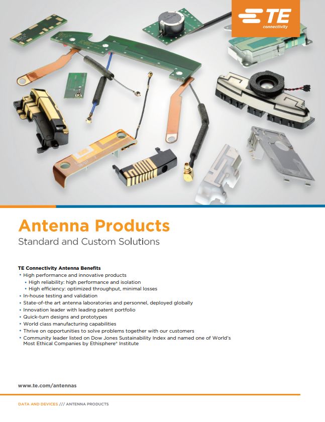 TE Connectivity Antenna Products Standard and Custom Solutions