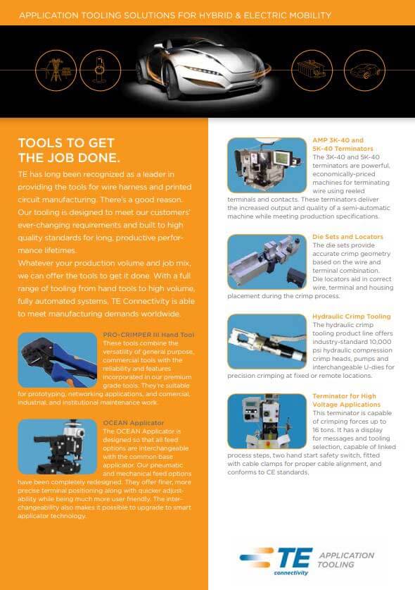Read the TE Connectivity Application Tooling Solutions (HEV) Guide