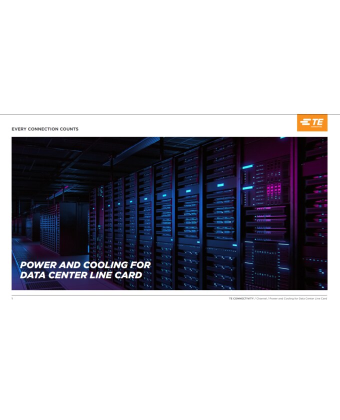 TE Connectivity’s Data Center and Cooling Line Card 