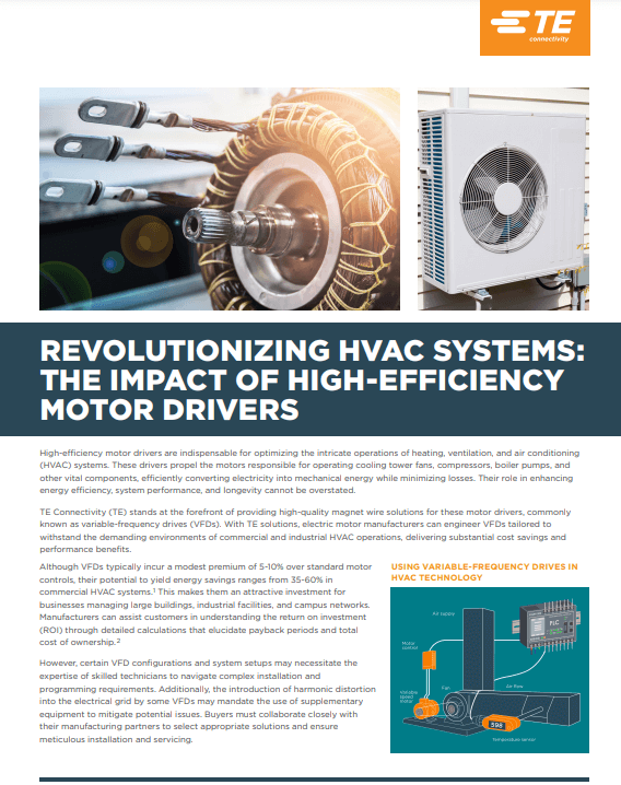 TE Connectivity Enhancing HVAC with High-Efficiency Drivers PDF Cover