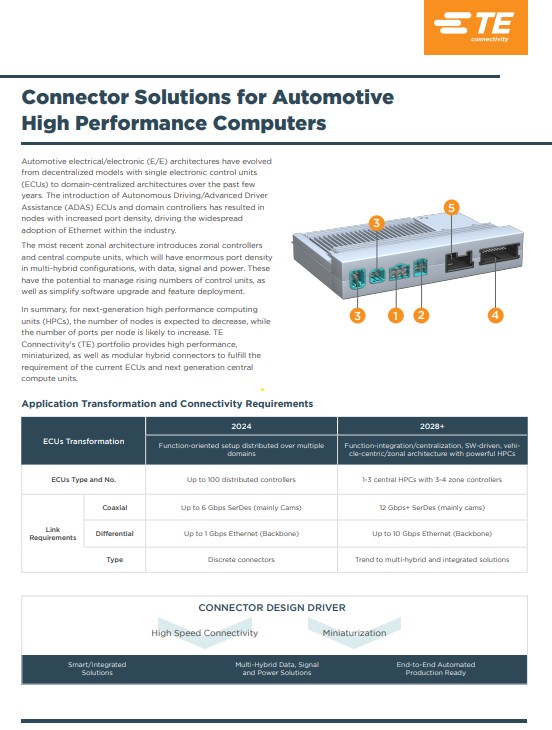 TE Connectivity High Performance Computers Application Guide