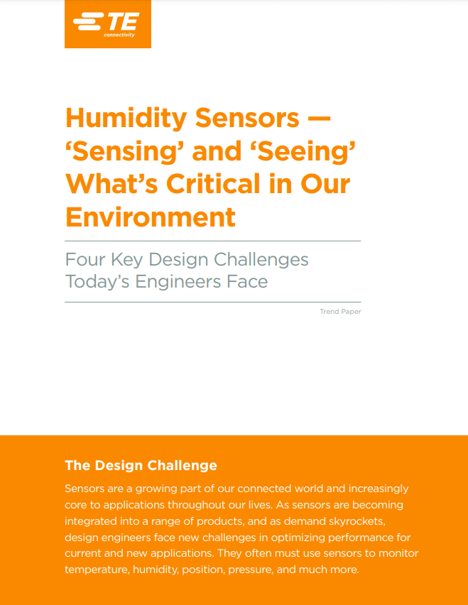 TE Connectivity Humidity Sensors PDF Cover