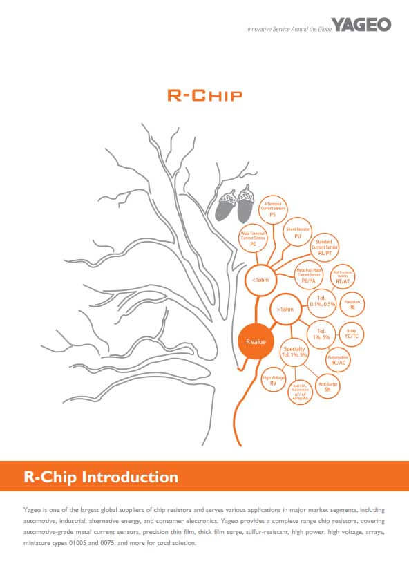 Read the Yageo R-Chip Resistors Product Guide