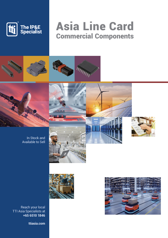 TTI Asia Commercial Components Line Card PDF Cover