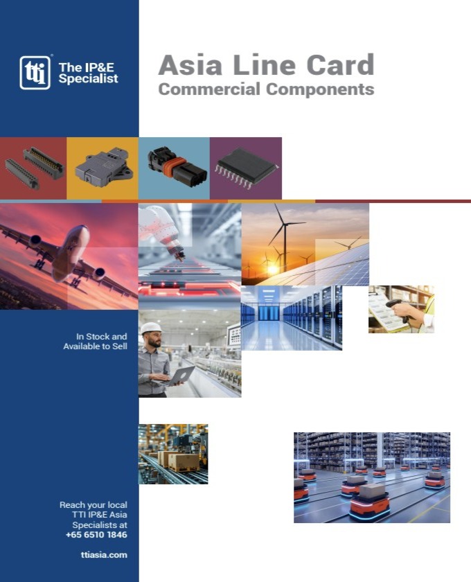 TTI Asia Commercial Components Line Card PDF Cover