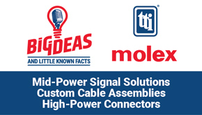 Mid power signal solutions custom cable assemblies and high power connectors.