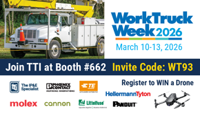 Join TTI at booth 6222. Register for a chance to win one of nine holy stone 4K drones. Electric and hybrid vehicle tech expo. October 6 - 9, 2025.