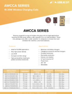 Abracon AWCCA Series (Wireless Charging Coils) Flyer