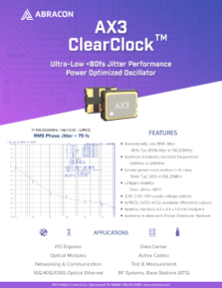 Abracon AX3 ClearClock™ Flyer